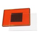 Акриловый магнит (заготовка) 55х80 мм цвет красный с позолотой