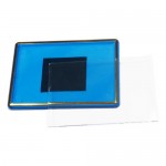 Акриловый магнит (заготовка) 55х80 мм цвет синий с позолотой