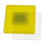 Акриловый магнит 65х65 мм цвет жёлтый